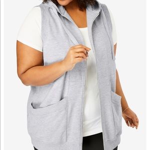 NWOT Woman Within Hooded Anorak Vest 1X